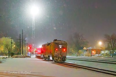 Departing Ottawabound VIA Rail 46 In Snowstorm 90D135300