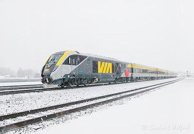 VIA Rail Train 45 In Snowstorm 90D136110