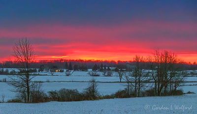 Sunrise Beyond Frozen Rideau Canal 90D136729