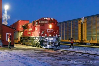 CPKC Train Passing Autorack Box Cars 90D136887