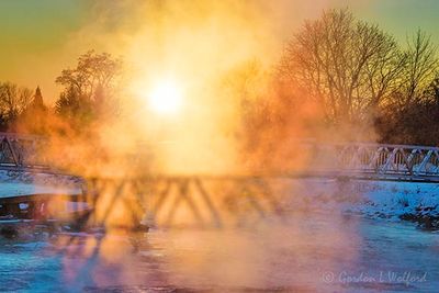 Footbridge Shadow In Steam Fog 90D137099