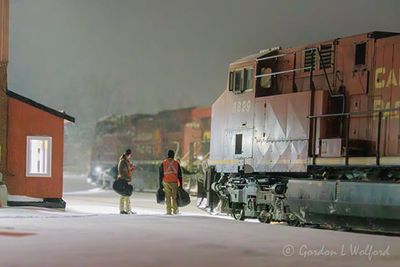 CPKC Crew Change At Night 90D138073