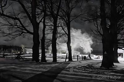 Smokin' Smokehouse At Night 90D140454