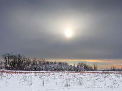 Clouded Sun Beyond Winter Field DSCN018691