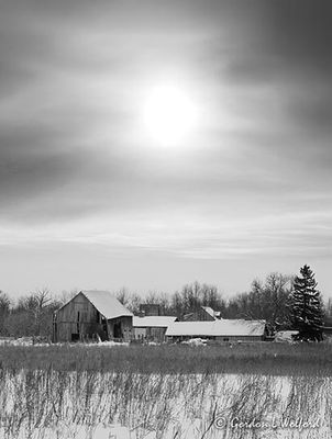 Clouded Sun Beyond Old Barn DSCN018654