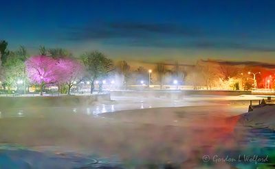 Steam Fog In Victoria Basin At Dawn 90D142896