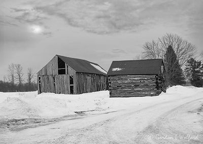Weak Sun Beyond Old Barns DSCN019090