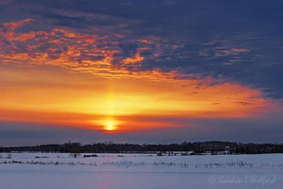 Clouded Sun & Weak Solar Pillar 90D144856