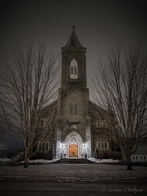 St Francis De Sales Church At Night (iPhone14-3828)