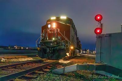 Westbound Freight Train Arriving At Dawn 90D152058