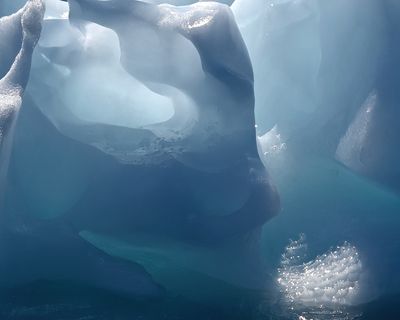 Ice in Tunnulliarfiq Fjord - Abstract shapes