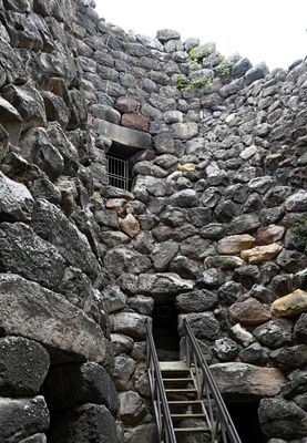 The way down into the courtyard from inside the walls