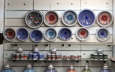 Plates in a shop in the Souk, Medina