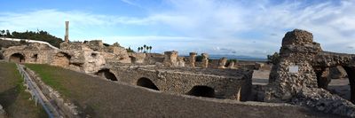 Antonius Baths from West side Pano
