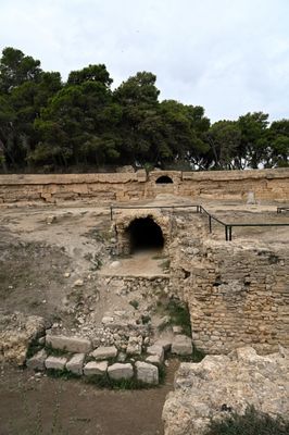 Roman Amphitheatre of Carthage - tunnel from outside to basement