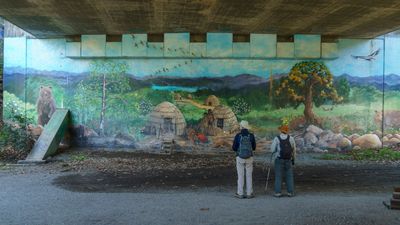 Ohlone village Mural