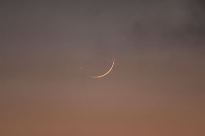 ISS crossing the 2% Waxing Crescent Moon