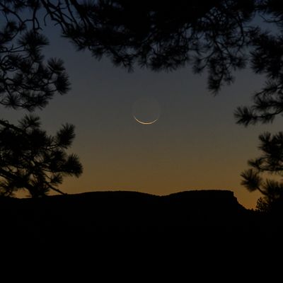 1% Waning Crescent Moonrise