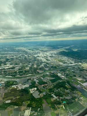 Over the Japan landscape