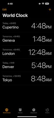 Tokyo is 16 hours ahead