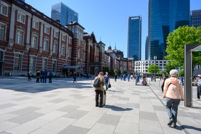 Morning walk by the old side of the Tokyo Train station