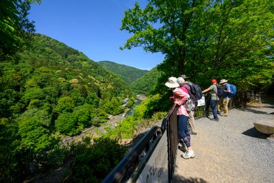 At the Okochi Sanso Gorge Observation Deck
