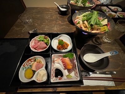 Our first tour dinner feast