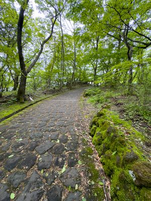 Stone path to Usui Pass Observation Platform