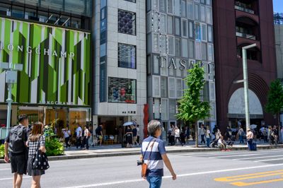 Visiting Ginza shopping district