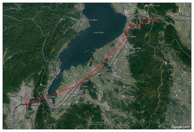 Via Train with stops at Hikone and Sekigahara