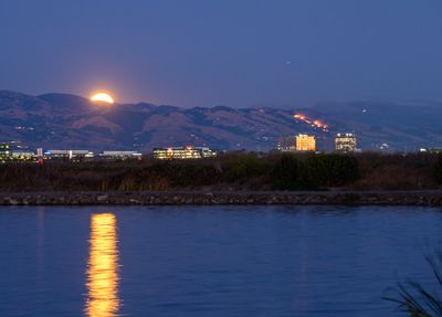The Blue Super Sturgeon Moon Rise and the Quimby Fire