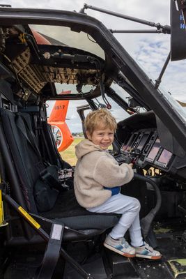 Hamish at the controls