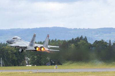 F-15 takes off