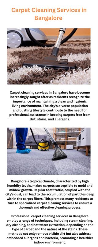Carpet Cleaning Services in Bangalore  - 1