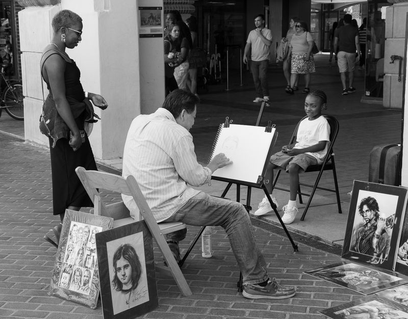 Making a portrait the old fashioned way