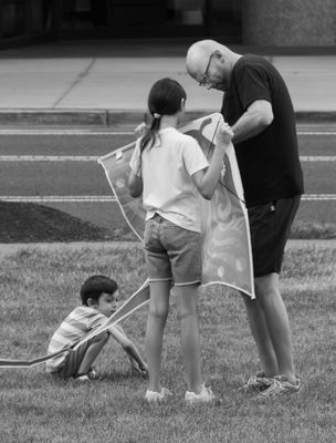 Getting Ready to fly a Kite in Crystal City