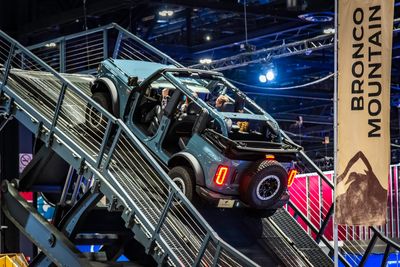 2023 Ford Bronco Badlands on Bronco Mountain test track