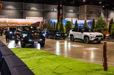 Toyota Tundra and RAV4 and other EVs on the Toyota Test Track