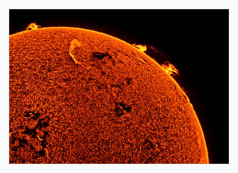 The Sun in Hydrogen Alpha with Solar Prominence