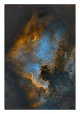 North America Nebula, Hubble Palette