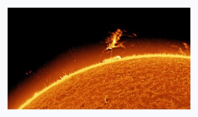 The Sun in Hydrogen Alpha with Solar prominence 