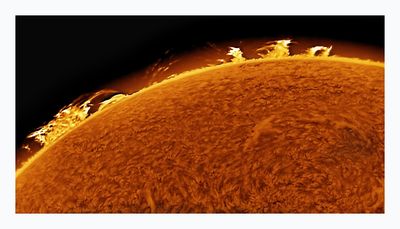The Sun in Hydrogen Alpha with Solar Prominence