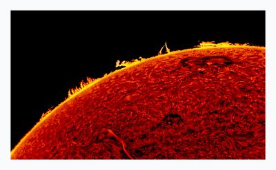 The Sun in Hydrogen Alpha with Solar Prominence