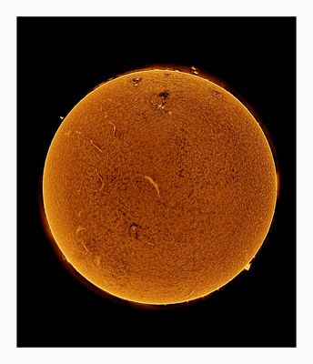 The Sun in Hydrogen Alpha with Solar Prominence