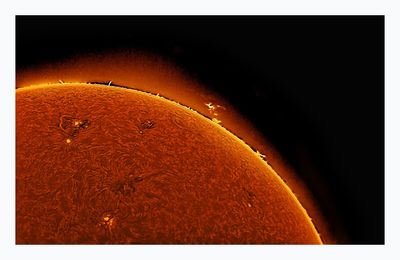 The Sun in Hydrogen Alpha with Solar Prominence