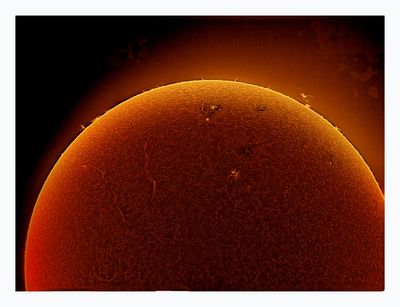 The Sun in Hydrogen Alpha with Solar Prominence