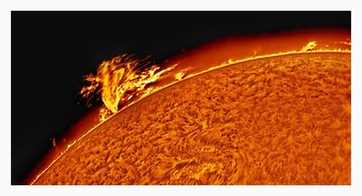 The Sun in Hydrogen Alpha with Solar Prominence