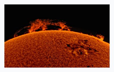 The Sun in Hydrogen Alpha with Solar Prominence