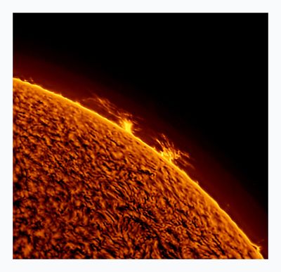 The Sun in Hydrogen Alpha with Solar Prominence