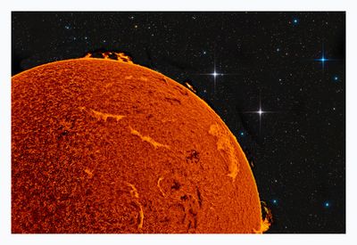 The Sun in Hydrogen Alpha with Solar Prominence